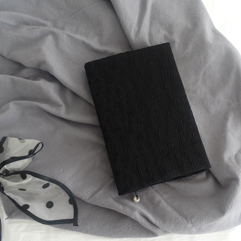 

Book Cover, Fabric Cover, Black A5-A6 Handbooks, Diaries, Notebooks Stain Resistant Book Cover,