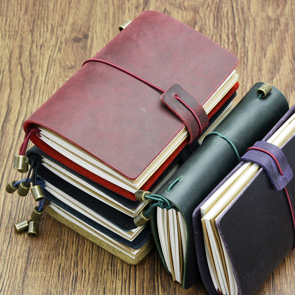 

Passport Notepad Journal Notebook Diary Book Writing Notebooks Cowhide Cover Horizontal Line