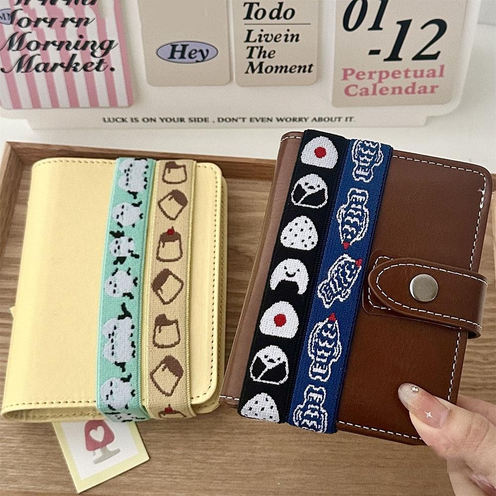 

1Pc Japanese Style Elastic Band For Card Collection Book Cute Cartoon Firmly Loose-Leaf Notebook