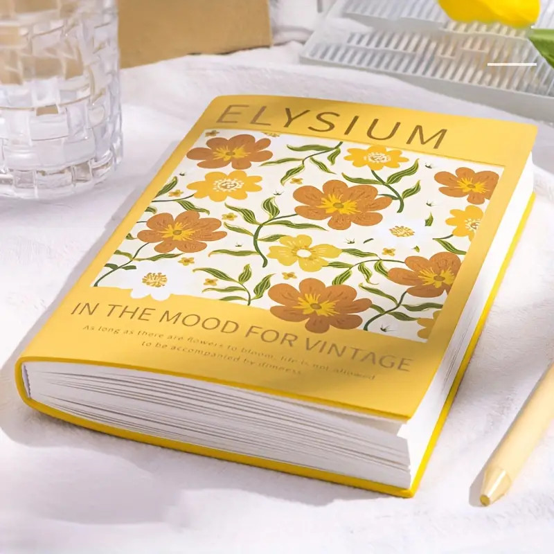 

Vintage Floral Design Diary Matte Surface Notebook 260 Pages Notebooks Office Notepad Sketch Book