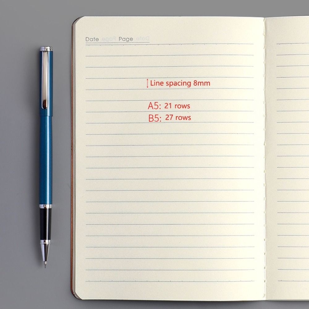 

5 Pack Soft Cover Travel Notebook A5/B5/A4 Thick Paper Composition Notebooks Bulk Lined/Grid/Blank