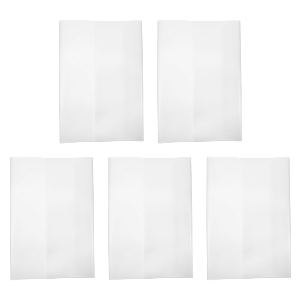 

5Pcs Waterproof Book Film Clear Plastic Sleeves For School Books Cover Transparent Protective
