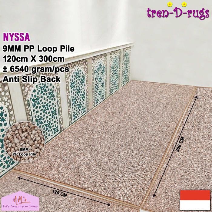 Tren-D-rugs sajadah masjid karpet sejadah polos modern alas sholat mushola roll gulungan panjang