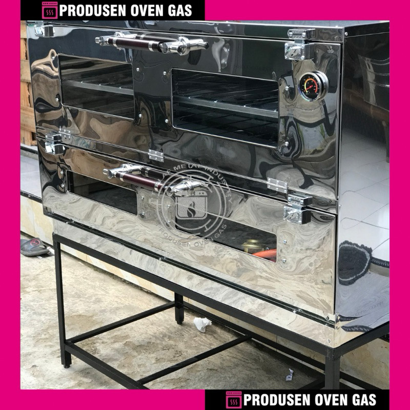 RB2233 Oven Gas api atas bawah stainless besar ukuran 120x55x70 cm - open gas - oven besar - oven