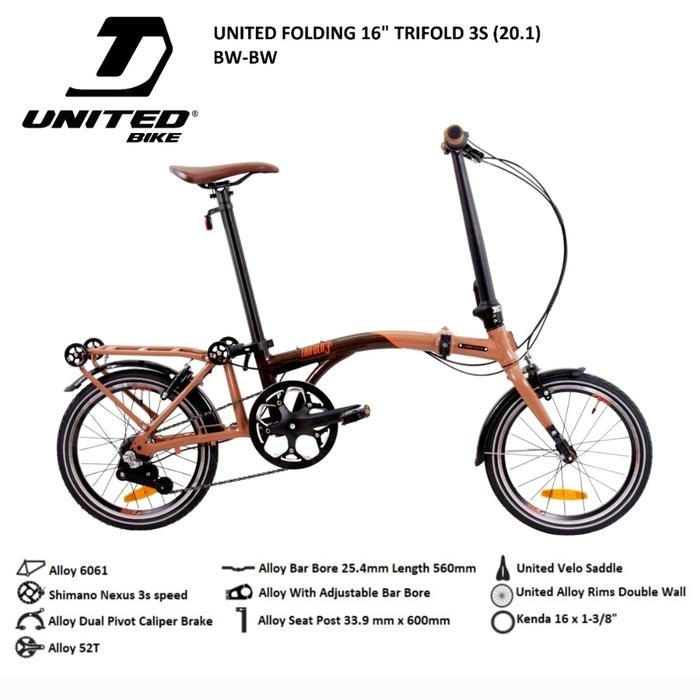 Sepeda Lipat United Trifold 3S