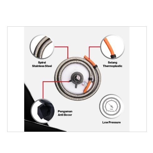 New` Regulator Dan Selang Gas Rinnai RG-622MS