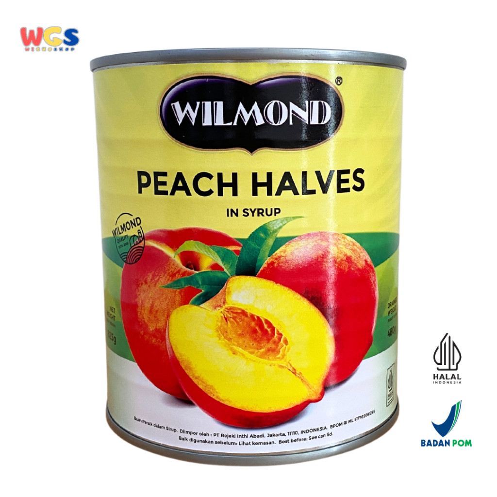 

READYY! Wilmond Peach Halves in Syrup 825g - Buah Persik Kaleng Premium Import - Topping Minuman &
