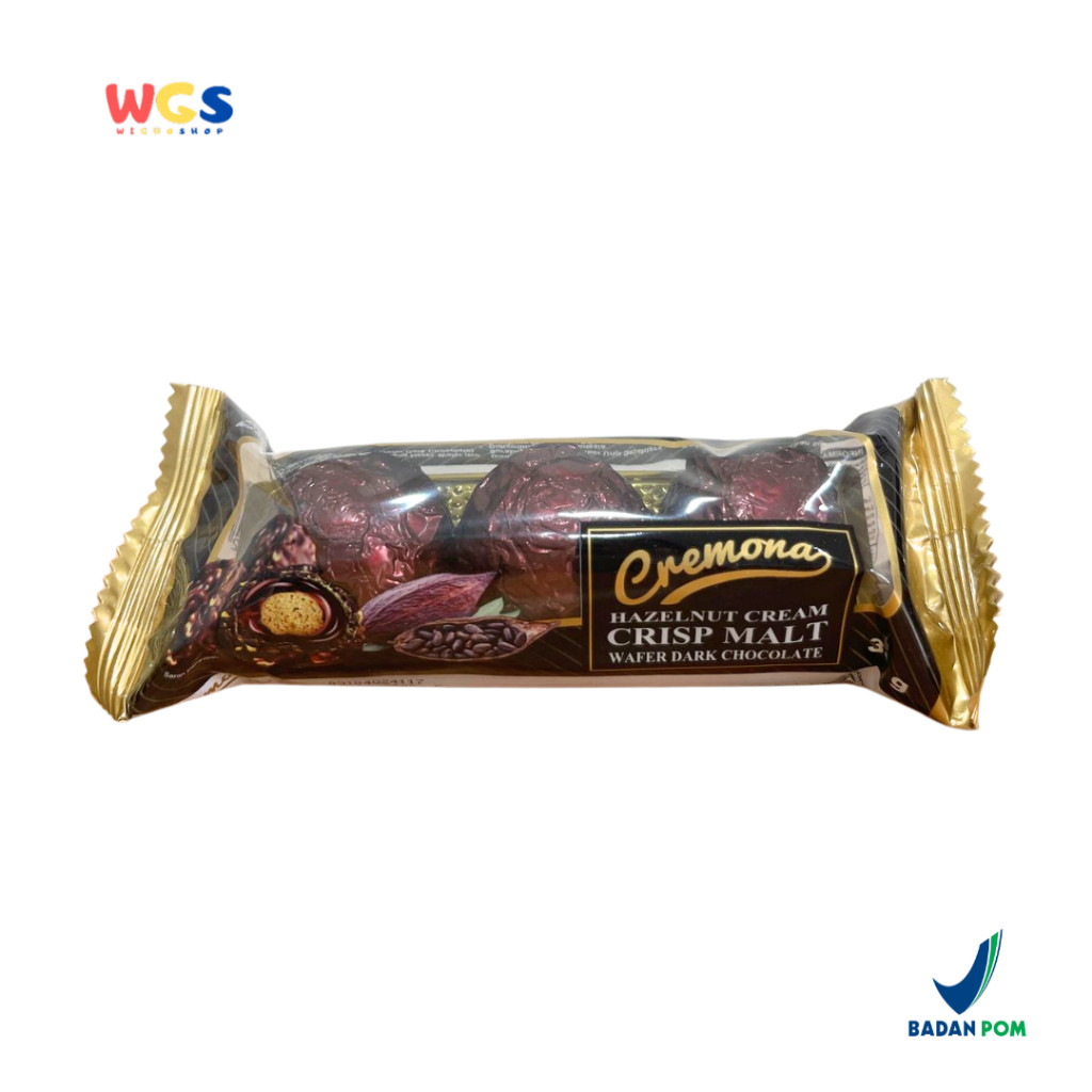 

READYY! Cremona Hazelnut Cream CRISP MALT Wafer Dark Chocolate 3pcs 36g