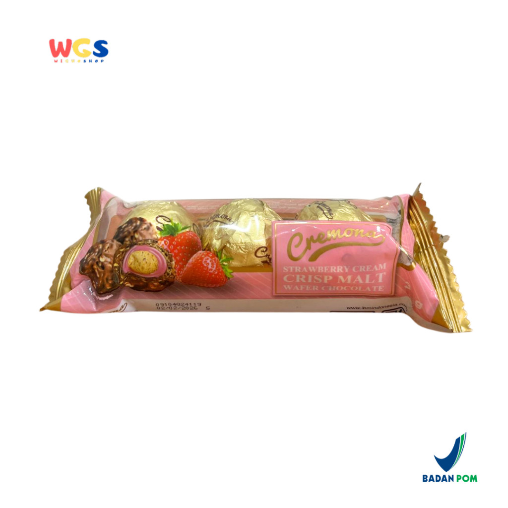 

READYY! Cremona Strawberry Cream Crisp Malt Wafer Chocolate 3pcs 36g