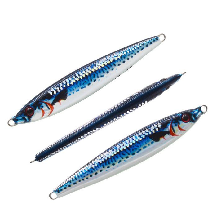 PREMIUM Metal Jig Glow in The Dark 60 80 100 Gram 3D Printing Japan Senter Uv Untuk Sinking Umpan