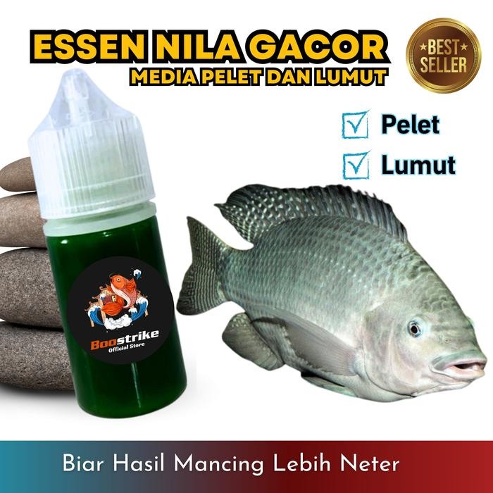 PREMIUM Essen Racikan Ikan Nila Susah Makan Media Pelet Dan Lumut Essen Boostrike Umpan Pancing