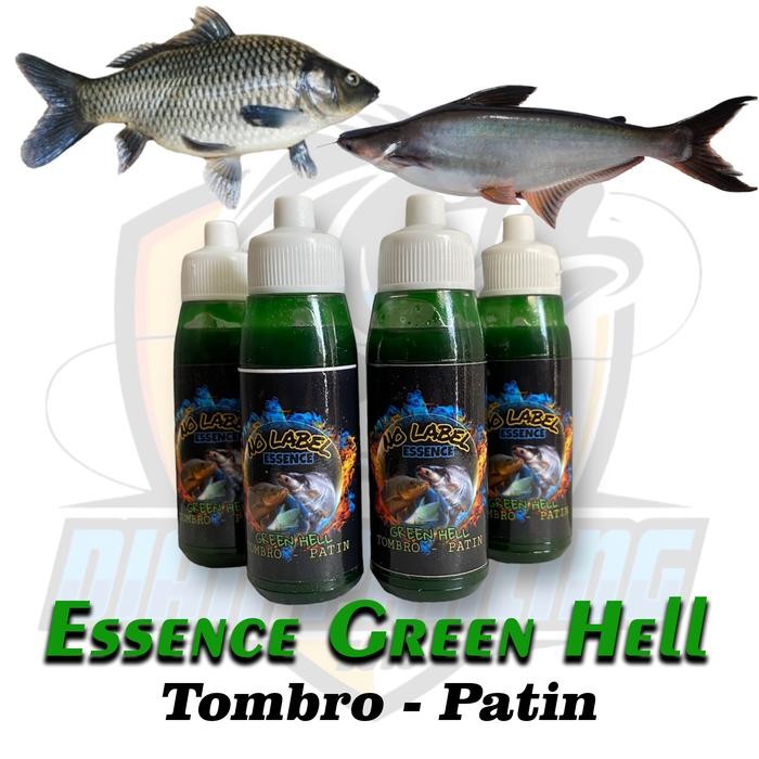 PREMIUM Essen Ikan Green Hell Spesial Umpan Pancing Tombro Patin