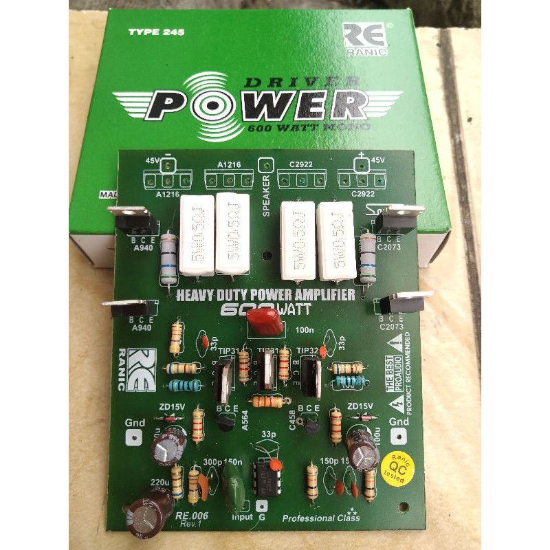 RB2233 Kit Power Amplifier 600w 600 Watt Driver