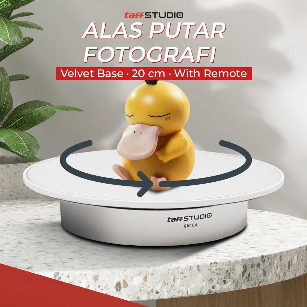 

Alas Fotografi Beludru 20cm yang Dapat Berputar Penuh dengan Remote 20cm Full Rotating Velvet Photography Pedestal with Remote Warna Putih