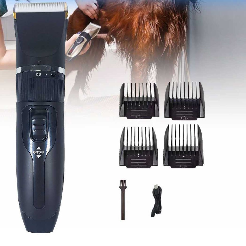 

Alat Cukur Listrik Bulu Hewan Peliharaan yang Dapat Diisi Ulang Rechargeable Pet Hair Electric Shaver Warna Hitam