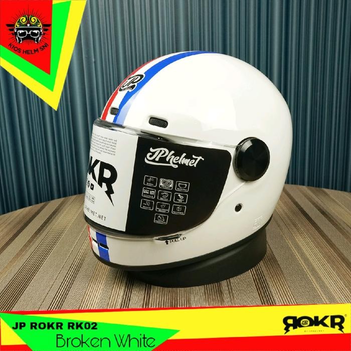 PREMIUM JP ROKR HELM FULL FACE CLASSIC SINGLE VISOR Motorcycle