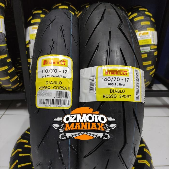 PREMIUM Paket Ban Pirelli Diablo Rosso Corsa II 110/70-17 & 140/70-17