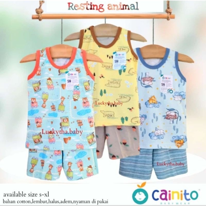 Promo Setelan Cainito Kutung Resting Animal / Setelan Anak Cainito / Setelan Anak Motif Animal
