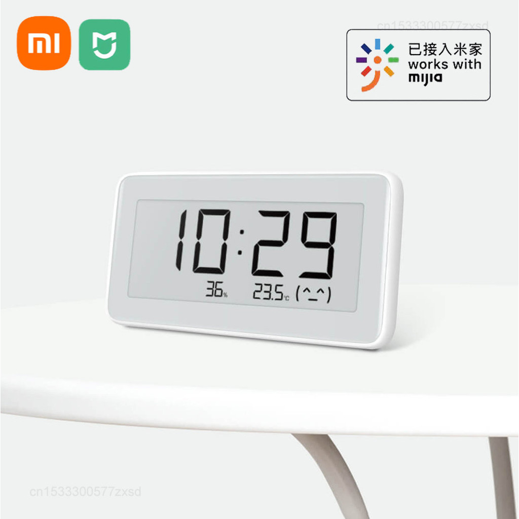 Mijia BT4.0 Jam Digital Listrik Pintar Nirkabel Termometer Higrometer Dalam Ruangan Alat Pengukur Su