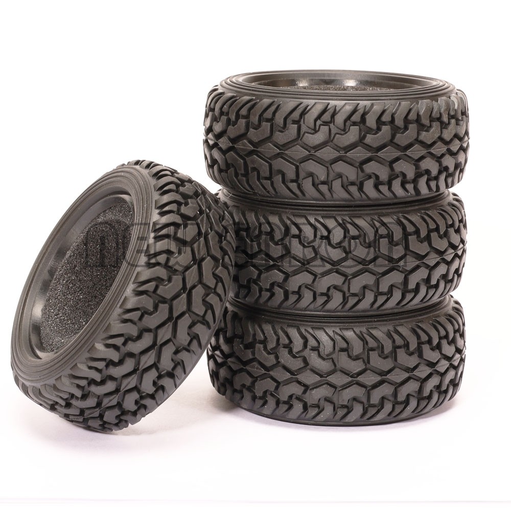 4 Buah Ban RC On Road Karet 75Mm dengan Busa untuk Mobil RC 1/10 Bagian Balap HSP HPI Redcat Tamiya 