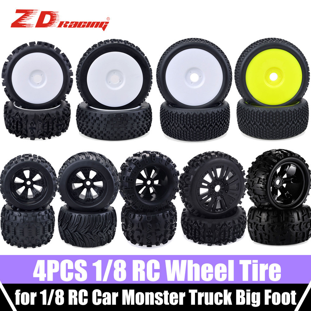 ZD Racing 4PCS 1/8 RC Roda Ban Karet 165mm 150mm 120mm 117mm Ban 17mm Hub Hex untuk 1/8 RC Mobil Rak