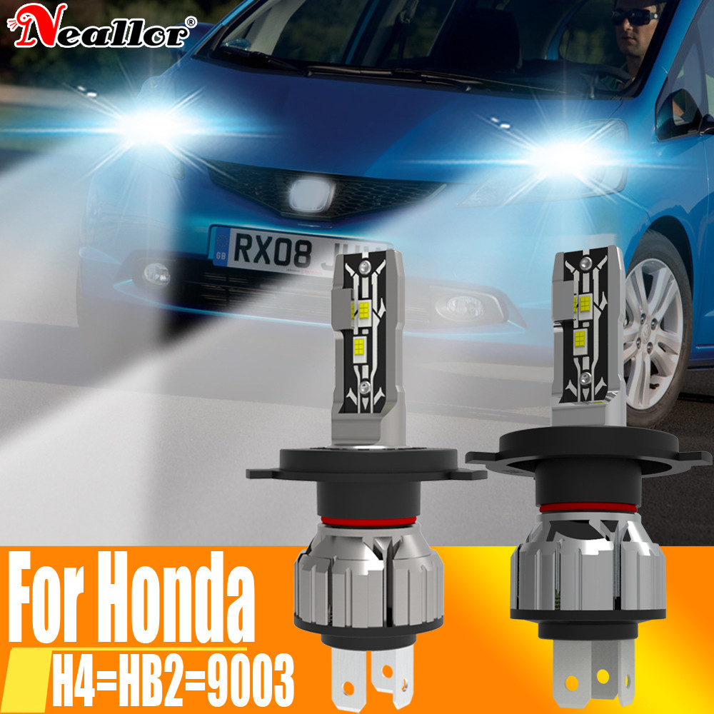 2x H4 Lampu Depan Led Canbus Tidak Ada Kesalahan HB2 9003 Bohlam Mobil Daya Tinggi 6000K Lampu Dioda