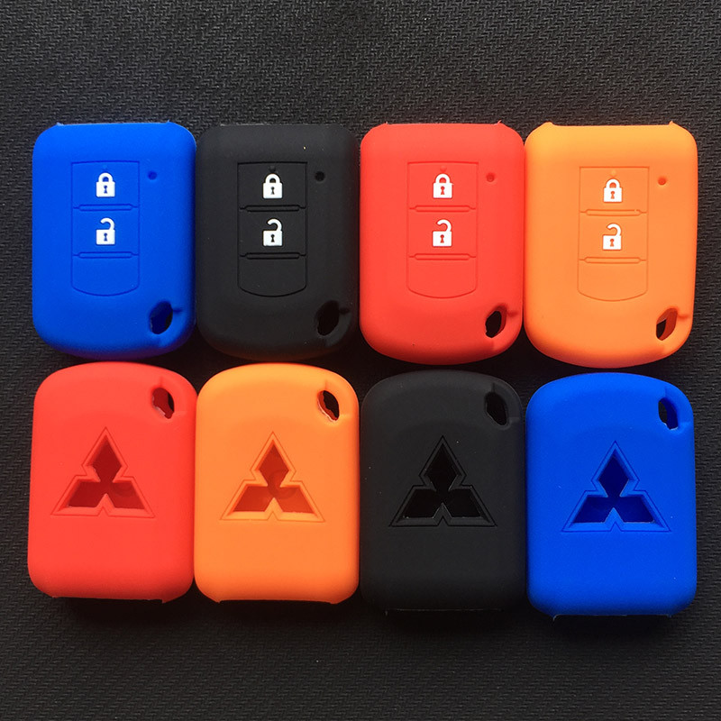 Karet Silikon Case Penutup Kunci Mobil Shell untuk Mitsubishi Eclipse Cross ASX Lancer EX Galant Out