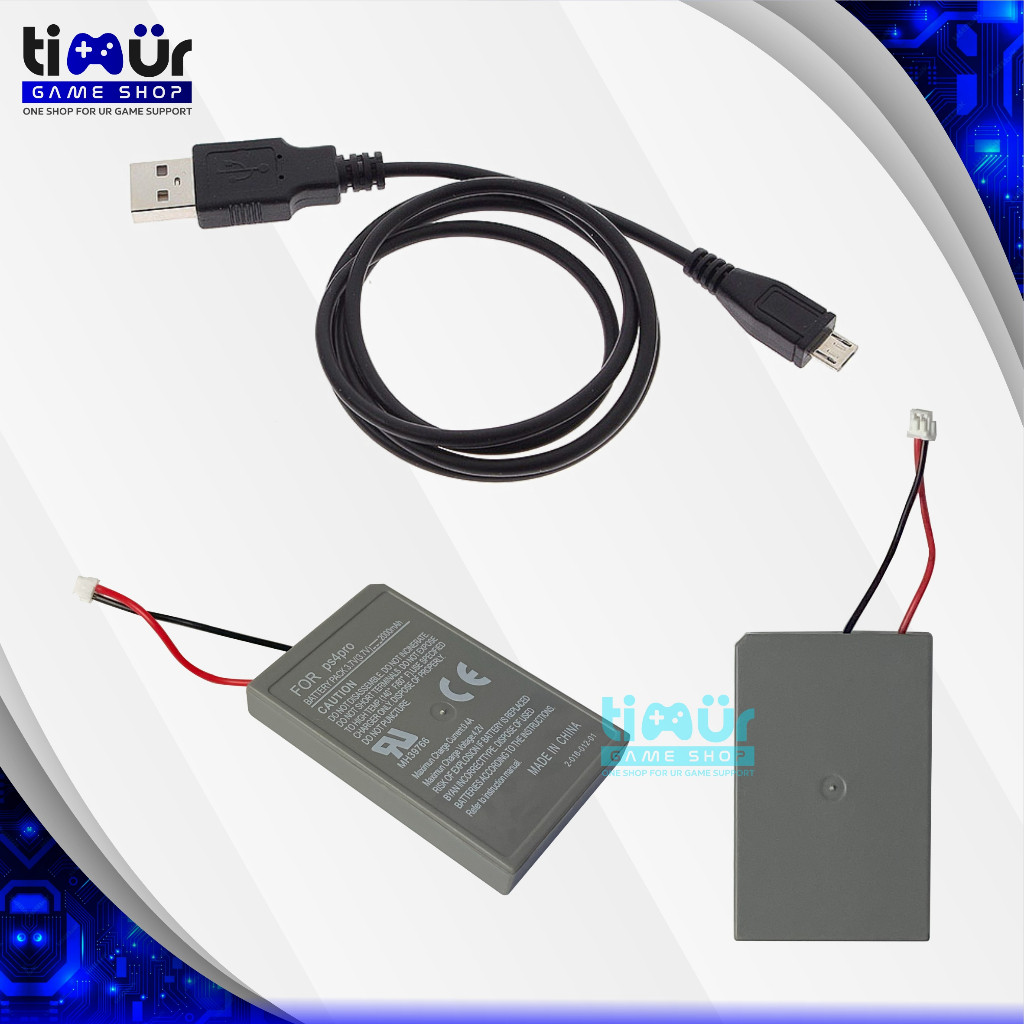 MCL5 Battery Baterai Batre Plus Kabel USB Charger Stik Stick PS4 Slim Pro