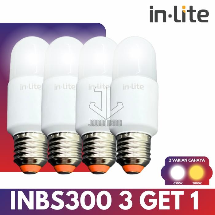 INLITE INBS300 LAMPU LED STICK PAKET 3 GRATIS 1 3000K 6WATT 12WATT 15WATT 6500K 6WATT 12WATT 15WATT
