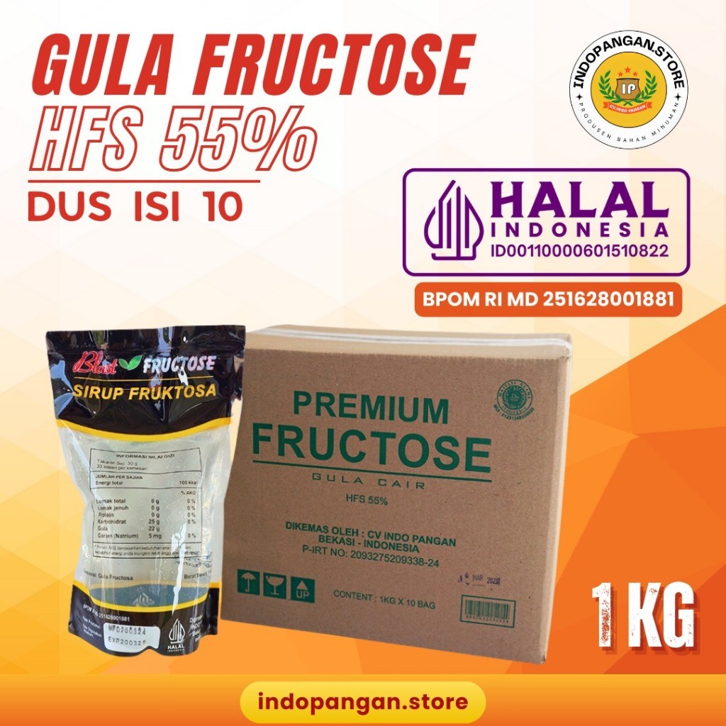 

SANS Fructose 1 Dus Isi 10 Pouch / Gula Putih Cair / Gula Buah 1 Dus Isi 10 Pouch