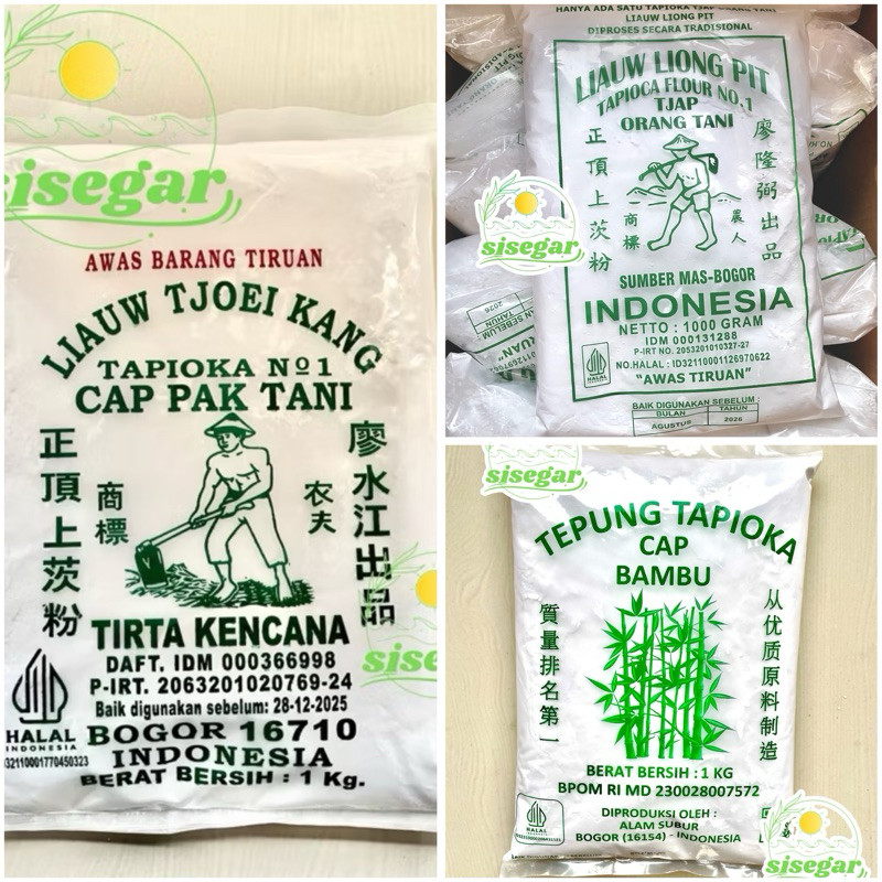 

SANS Tepung Sagu Cap Pak Tani Liauw Tjoei Kang - L.Liong Pit - Bambu 1kg