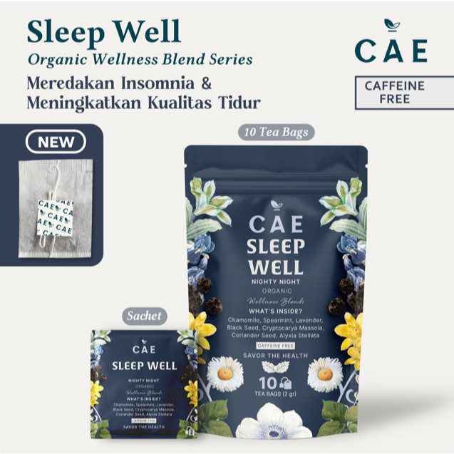 

SLEEP WELL HERBAL TEA BLEND CHAMOMILE SPEARMINT LAVENDER BLACK SEED MESOYI CORIANDER PULOSARI