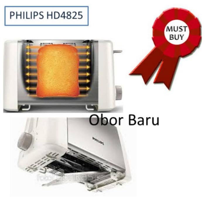 Toaster Loncat Philips Hd4825 -Gratisongkir