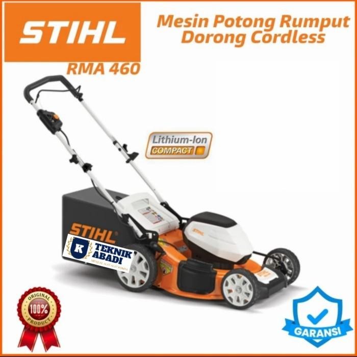 Mesin potong rumput dorong cordless Lawn mower elektrik STIHL RMA 460 Kode 673