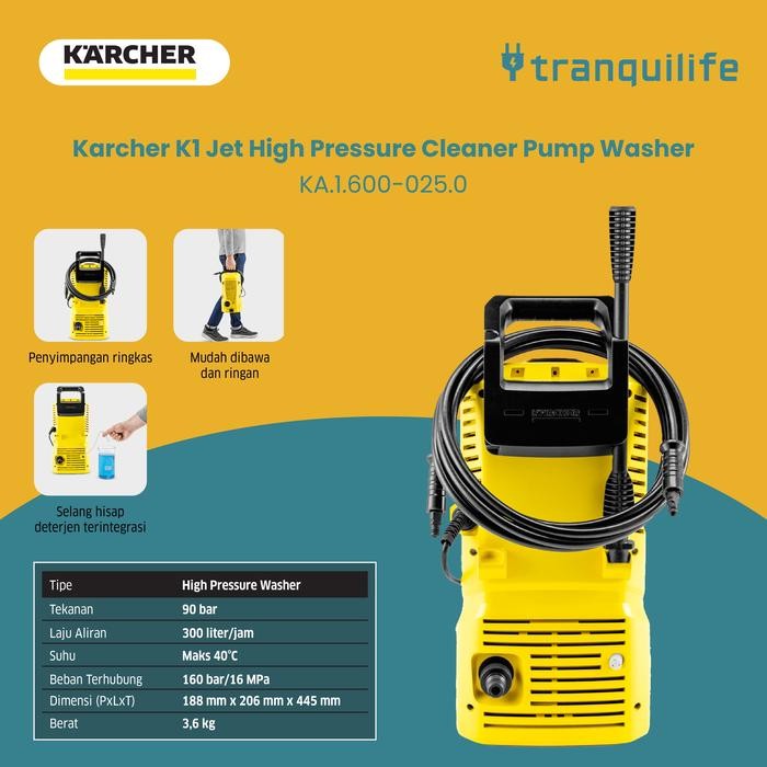KARCHER K1 STEAM CUCI MOBIL JET HIGH PRESSURE CLEANER PUMP WASHER