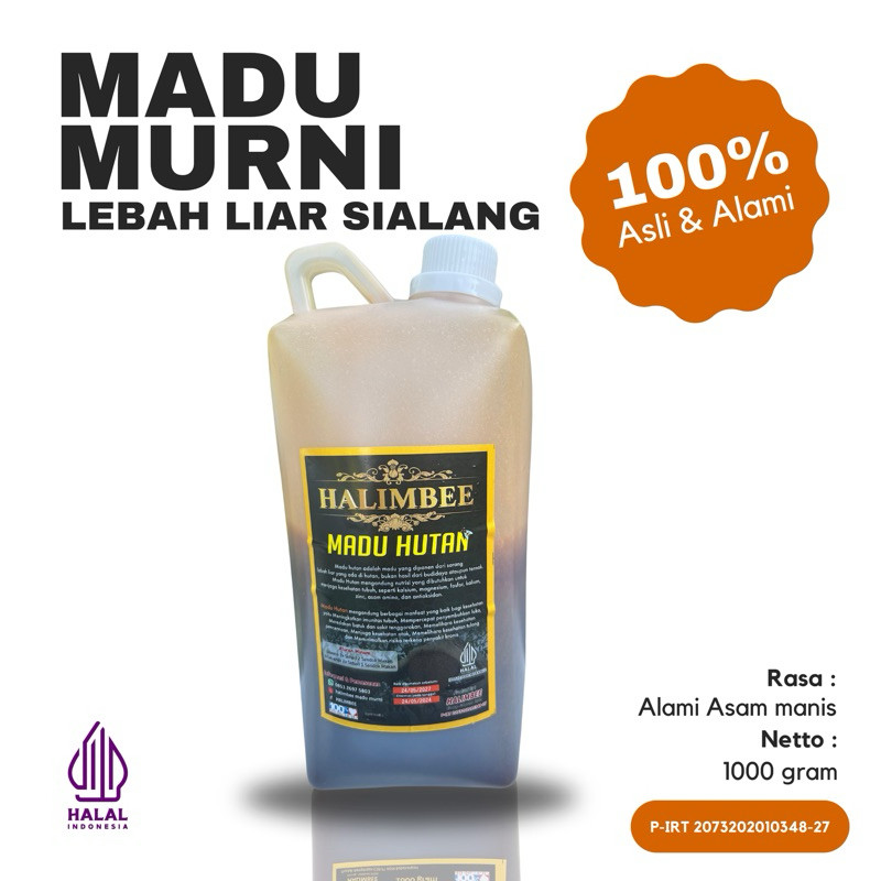 

RATU Madu Murni Lebah Liar Sialang Nektar Akasia 1 kG - HALIMBEE
