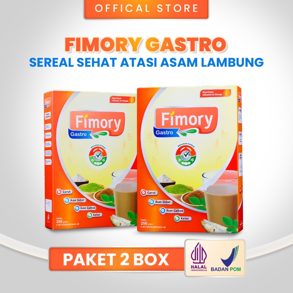 

RATU Paket 2 Fimory - Minuman Sereal Umbi Garut Atasi Asam Lambung 250gr COD