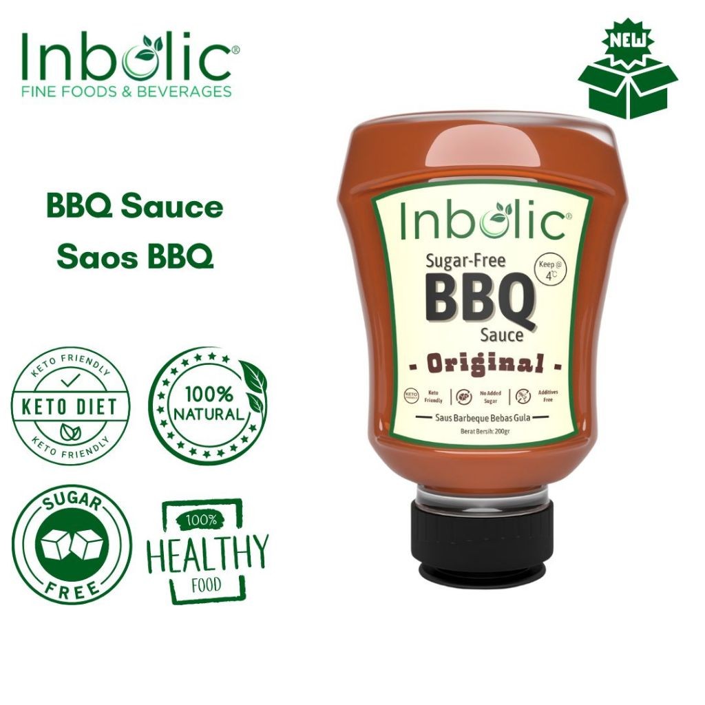 

Inbolic Sugar Free BBQ Sauce Saos Barbeque Bebas Gula Saos Keto Saos Bebas Gula & Bebas MSG