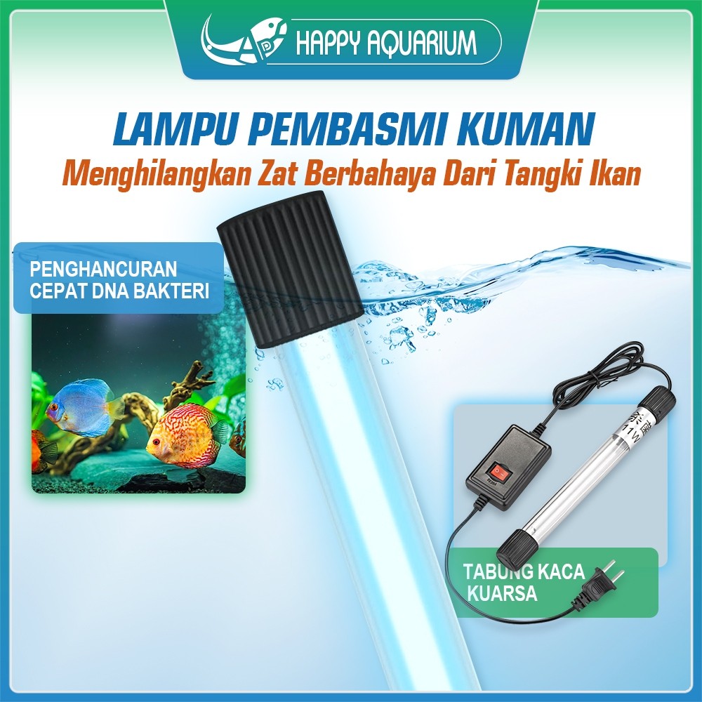 Bowtee - Lampu UV 3/7/13 watt Tangki Ikan UV Sterilisasi Lampu ultraviolet aquarium