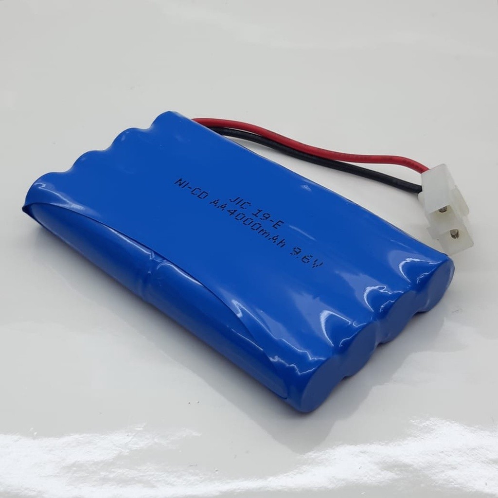 Battery Charger RC/Mainan Mobil Remot 8x AA Soket Putih Ni-CD 9.6V - 4mAh 2 Pin