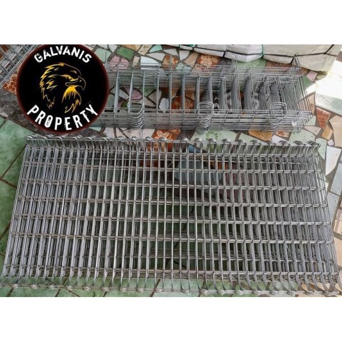 RAM GALVANIS P 150 X 50CM JARAK JERUJI 1,3 / SEKAT PAGAR KANDANG BESI