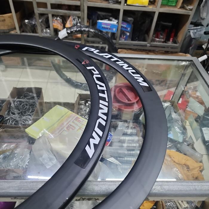 VELG RIM 700C 5CM PLATINUM HITAM HOLE 36 FIXIE RB NON BREAKLINE