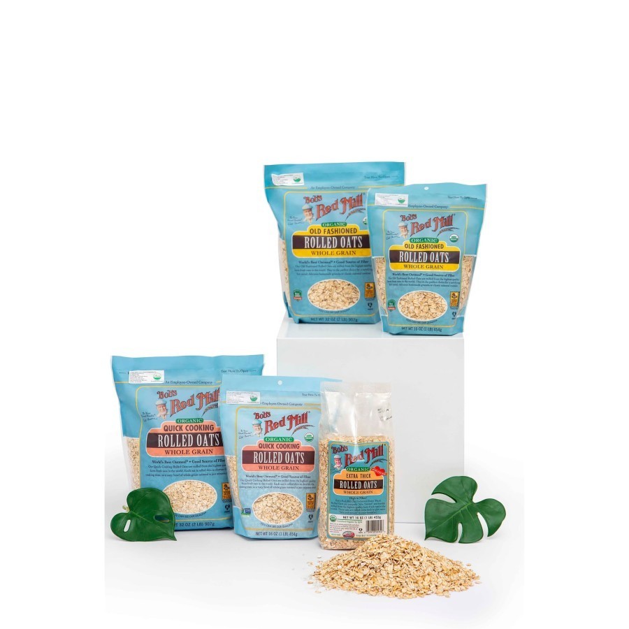 

Bundling 4pcs Bob's Red Mill Organic Old Fashioned Regular Rolled Oats 907 gr