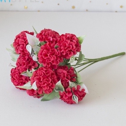 ID BUNGA KRISAN WARNA SOFT 6 POM POM TANAMAN HIAS PLASTIK DANDELION POMPOM EDELWEIS