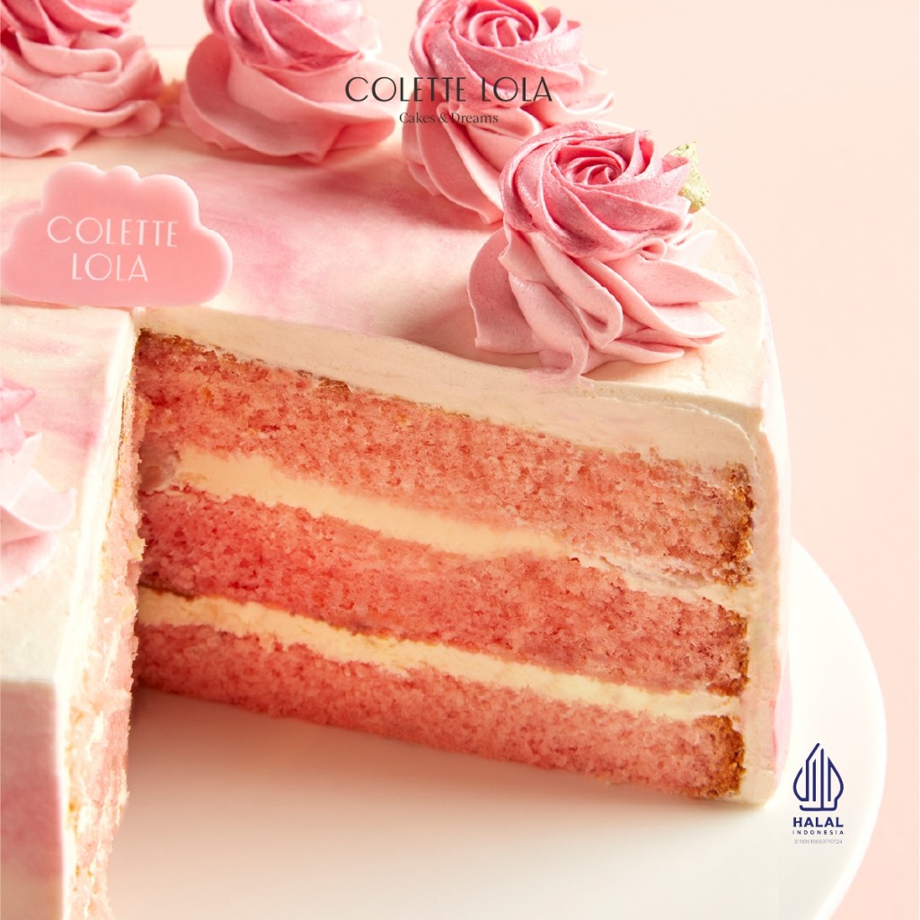 

Kue / Cake Colette Lola Lychee Rose - Round 14cm