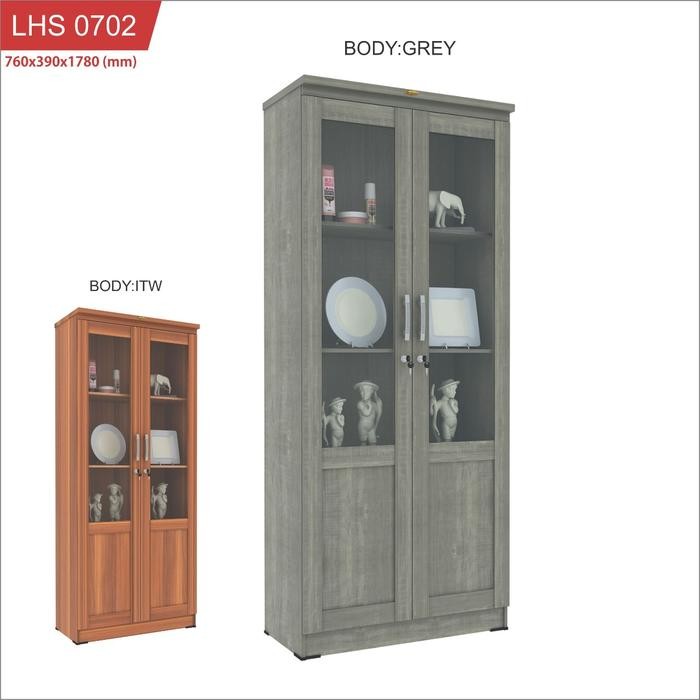 Lemari Rak Buku Pintu Kaca Romaro 2 Pintu - Bandung Area Saja