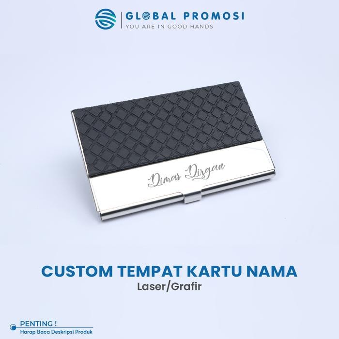 

Custom Tempat Kartu Nama Stainlesss Laser Grafir Name Card Holder