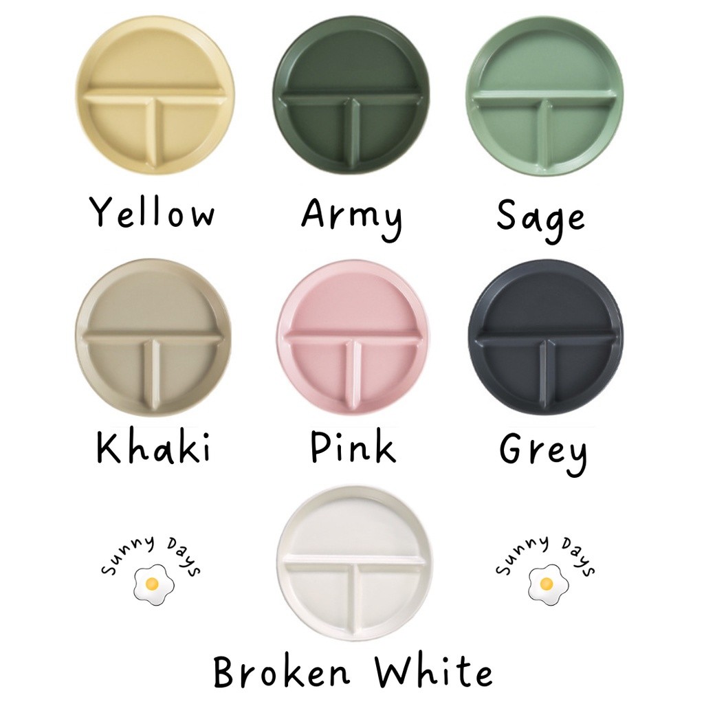 Piring Diet Keramik Estetik / Piring Diet Pastel / Pastel Aesthetic Plate / Aesthetic Plate for Diet