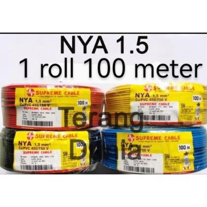 Kabel Tunggal 1.5mm Supreme 100meter Kabel NYA Supreme 1.5mm 100meter Kabel Supreme NYA 1.5mm
