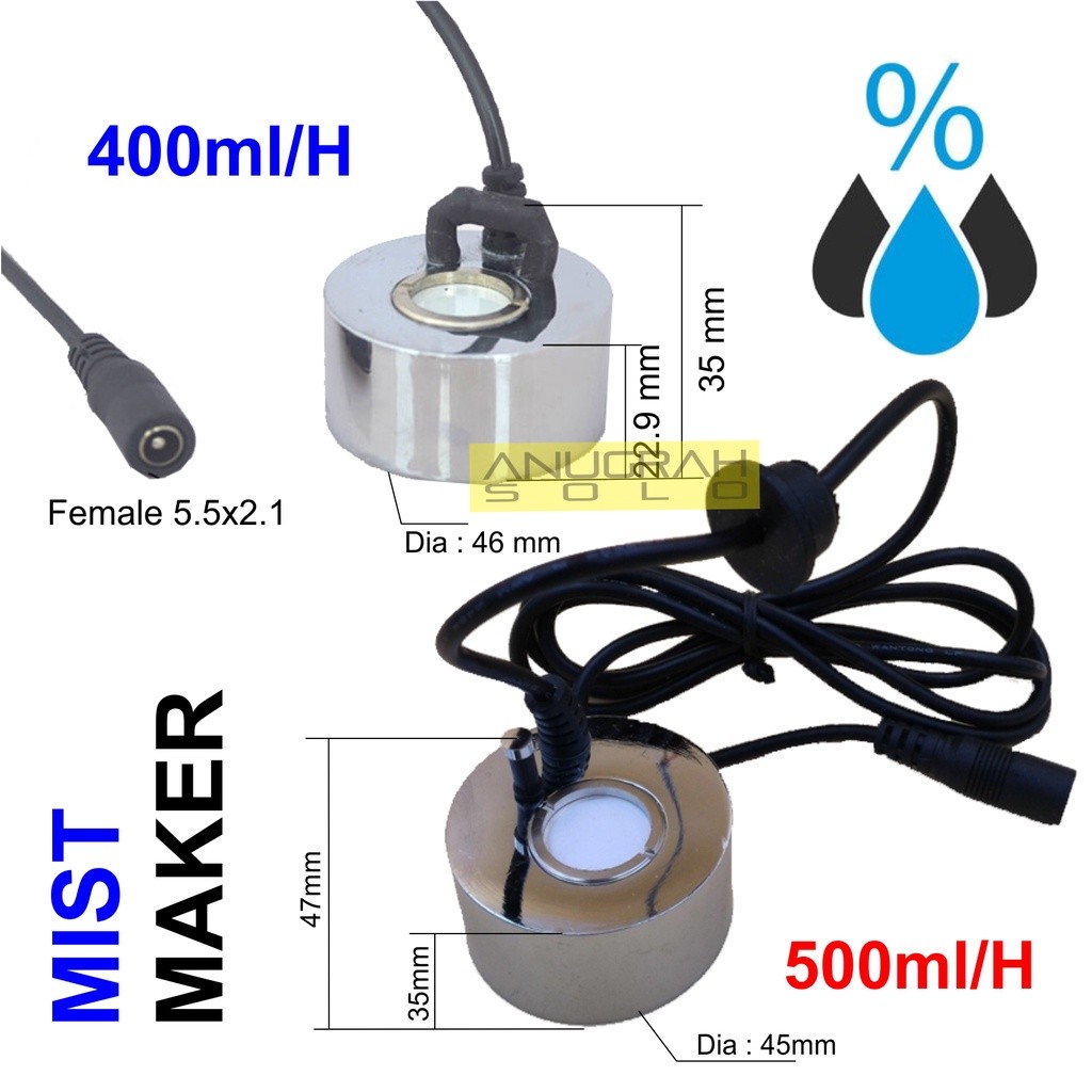 Mesin Kabut Mist Maker Pembuat Kabut Ultrasonic 20mm [PREMIUM]